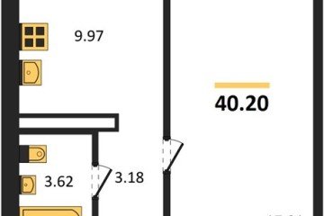 Фото №1: 1-комнатная квартира 40 м² - Лабинск, мкр. ЖК Первый, ул. Калинина, 309