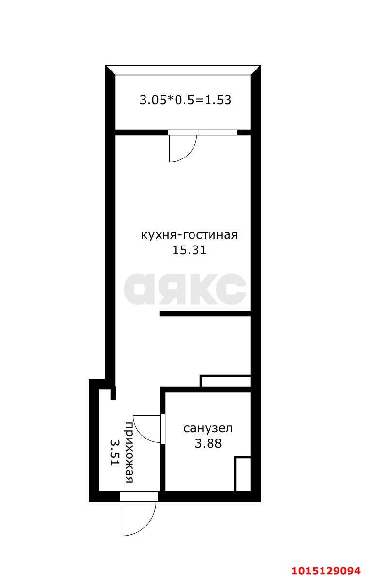 Фото №6: Студия 24 м² - Краснодар, имени Демьяна Бедного, ул. Степная, 1/1