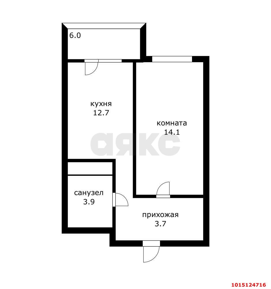 Фото №13: 1-комнатная квартира 40 м² - Краснодар, жилой комплекс Галактика, ул. Уральская, 71к1