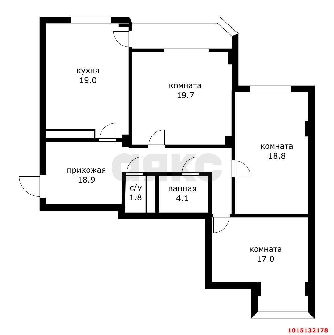 Фото №1: 3-комнатная квартира 105 м² - Краснодар, имени Маршала Жукова, ул. Александра Покрышкина, 4/6