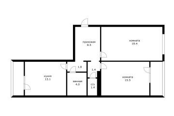 Фото №2: 2-комнатная квартира 65 м² - Краснодар, мкр. Прикубанский внутригородской округ, ул. 3-я Целиноградская, 5