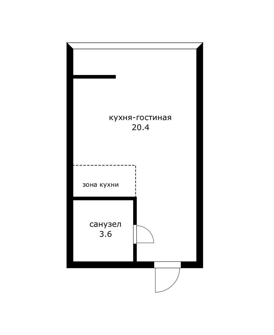 Фото №8: Студия 24 м² - Краснодар, Прикубанский внутригородской округ, имени Петра Метальникова, Завод Радиоизмерительных Приборов, мкр. жилой комплекс Радуга, ул. Евгении Жигуленко, 7