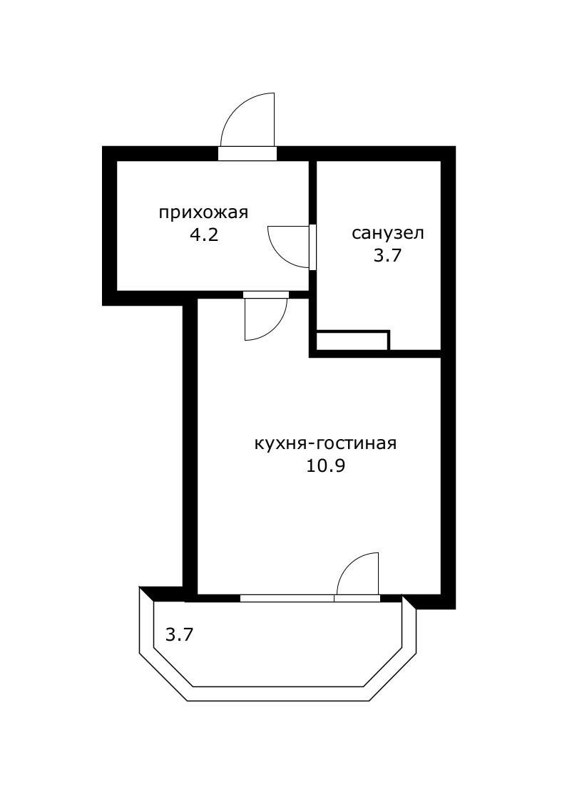 Фото №6: Студия 18 м² - Краснодар, Светлоград, Славянский, мкр. Прикубанский внутригородской округ, ул. Красных Партизан, 1/4к16