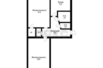 Фото №1: 2-комнатная квартира 52 м² - Краснодар, мкр. Западный внутригородской округ, ул. Красных Партизан, 565