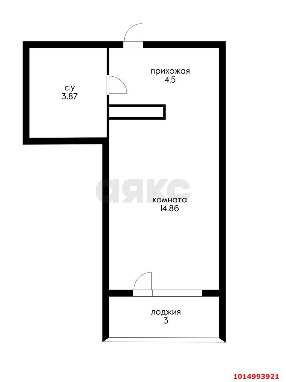 Фото №18: Студия 26 м² - Краснодар, ЖК Выше, ул. Евгении Жигуленко, 25к1