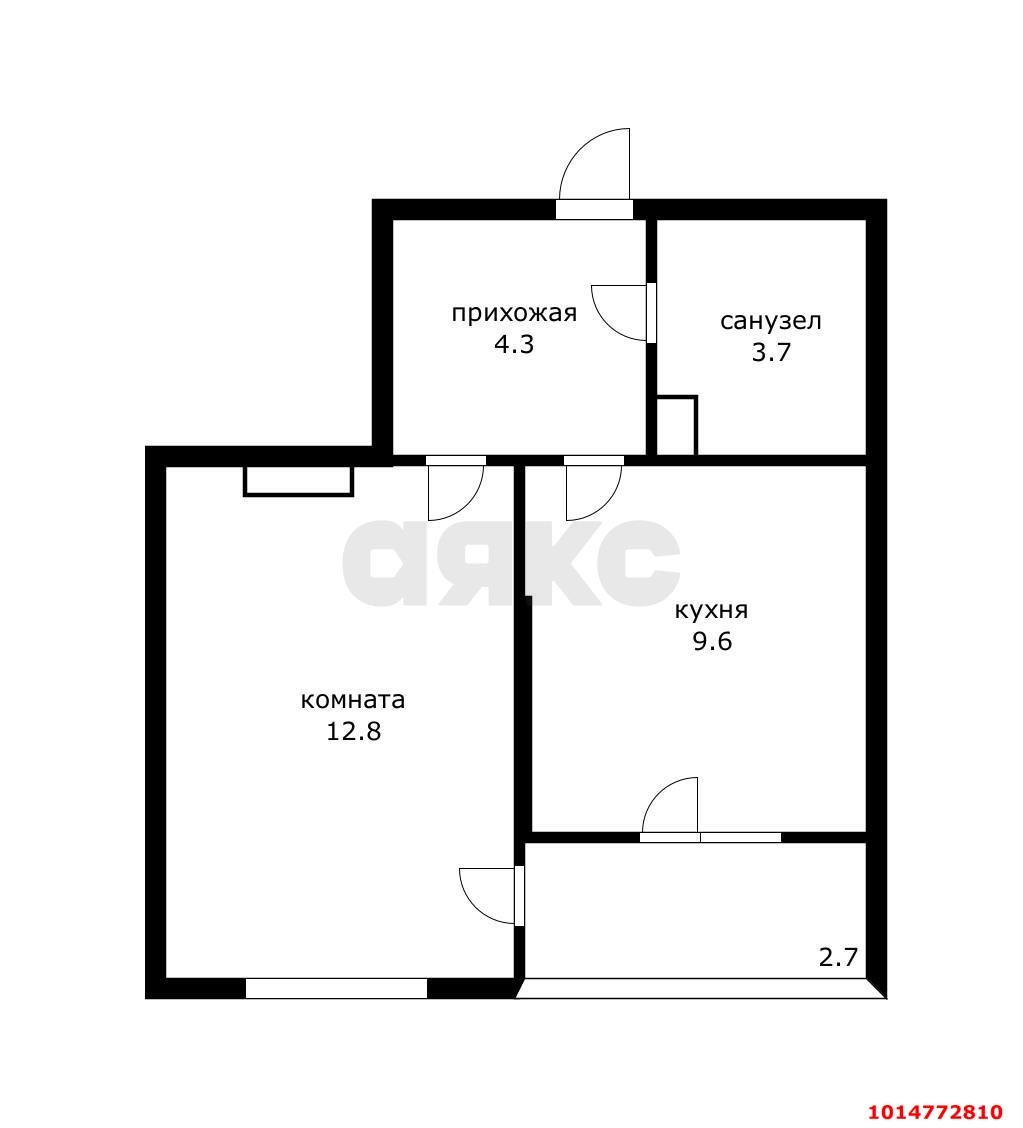 Фото №14: 1-комнатная квартира 33 м² - Краснодар, жилой комплекс Самолёт-2, ул. Западный Обход, 57