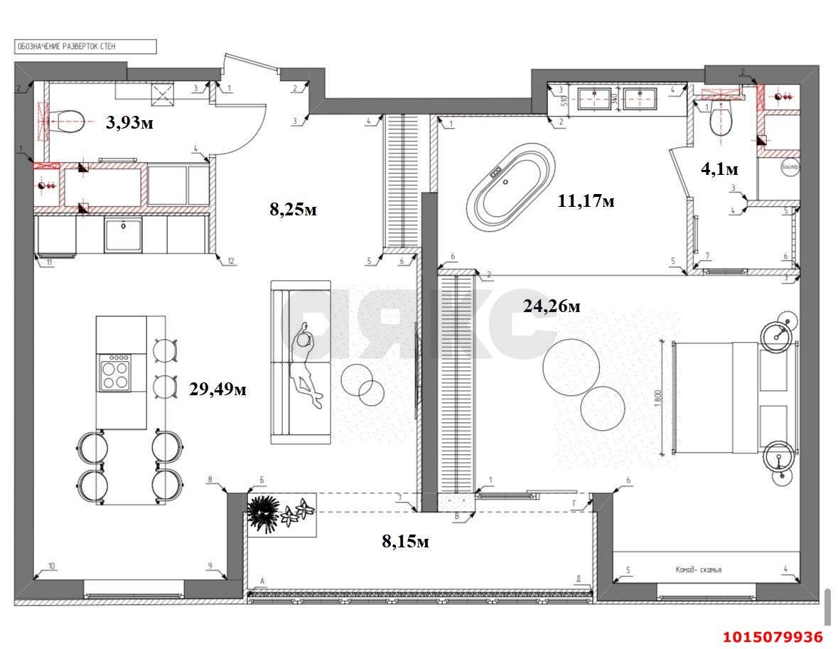 Фото №17: 2-комнатная квартира 89 м² - Краснодар, ЖК Тургенев, ул. Дальняя, 8к2