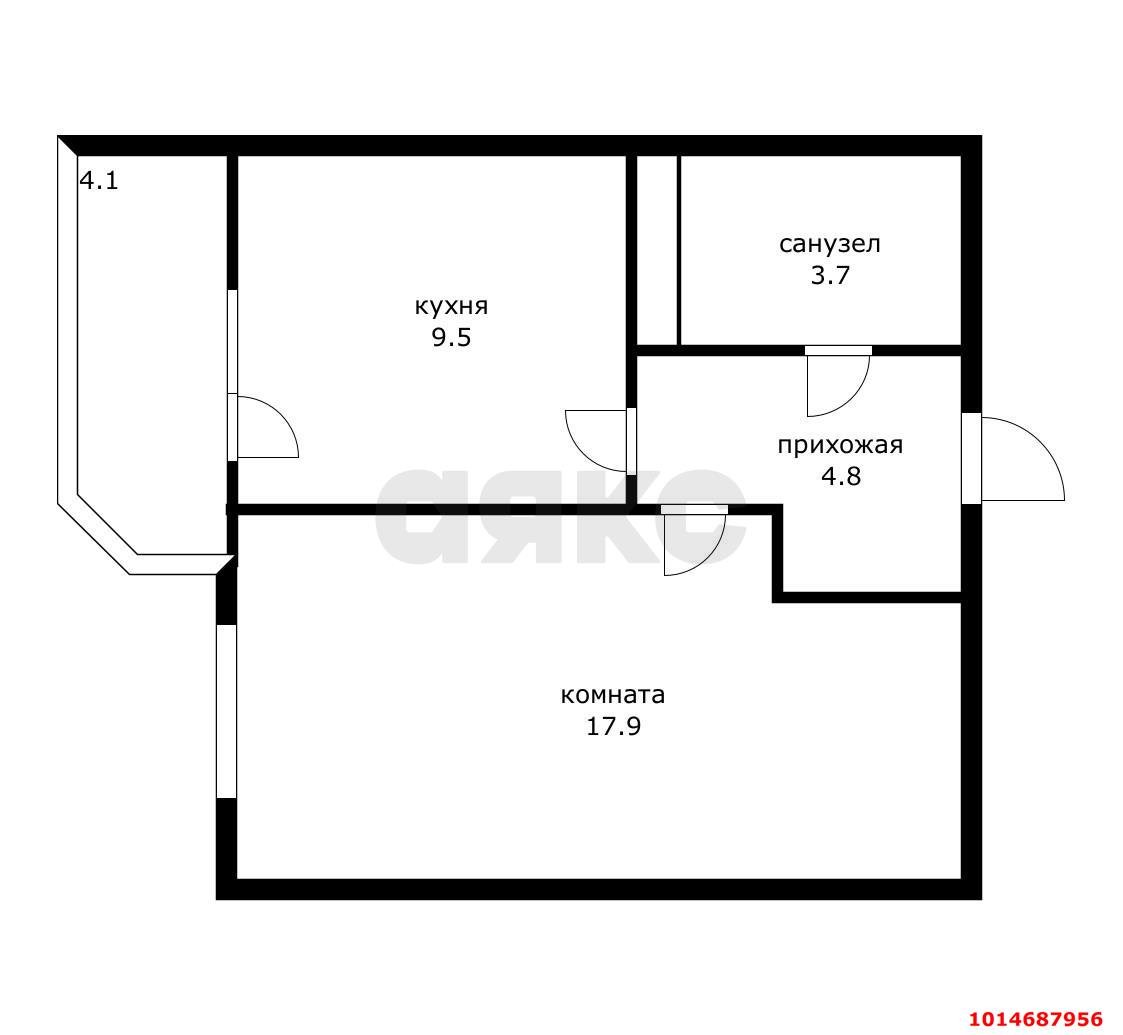 Фото №8: 1-комнатная квартира 35 м² - Краснодар, Восточно-Кругликовский, ул. Генерала Трошева, 21