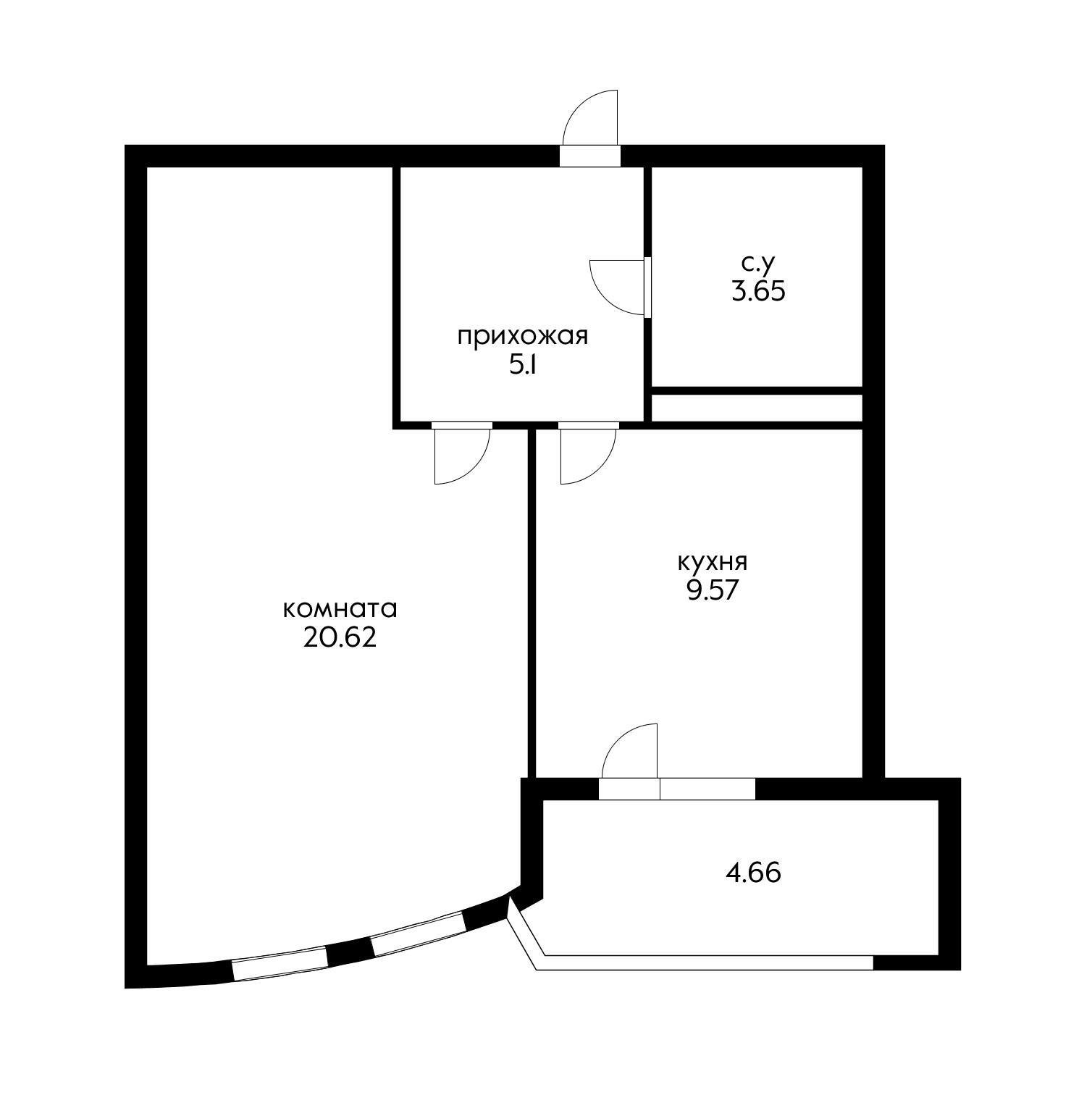 Фото №6: 1-комнатная квартира 42 м² - Краснодар, Карасунский внутригородской округ, Хлопчато-бумажный Комбинат, мкр. жилой комплекс Режиссёр, ул. Уральская, 100/8
