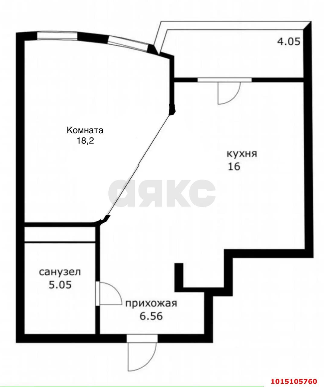 Фото №12: 1-комнатная квартира 50 м² - Краснодар, Кожзавод, мкр. Западный внутригородской округ, ул. Кожевенная, 62