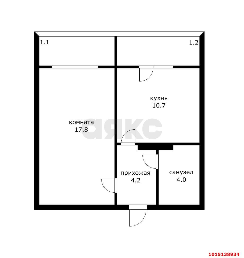 Фото №3: 1-комнатная квартира 40 м² - Краснодар, Краевая Клиническая Больница, ул. Восточно-Кругликовская, 67