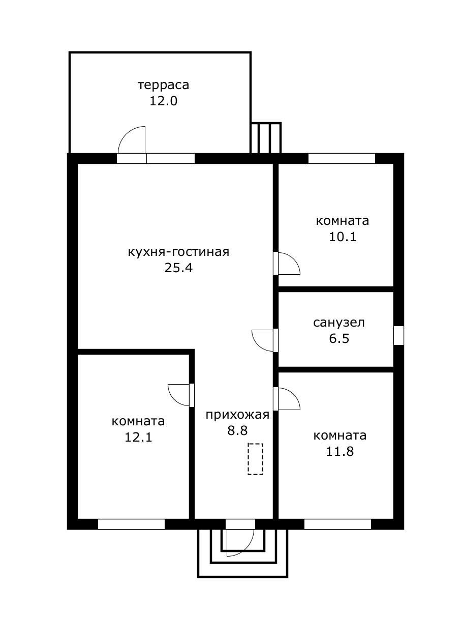 Фото №6: Дом 104 м² + 4.21 сот. - Шоссейное, мкр. Прикубанский внутригородской округ, ул. Дачная, 1
