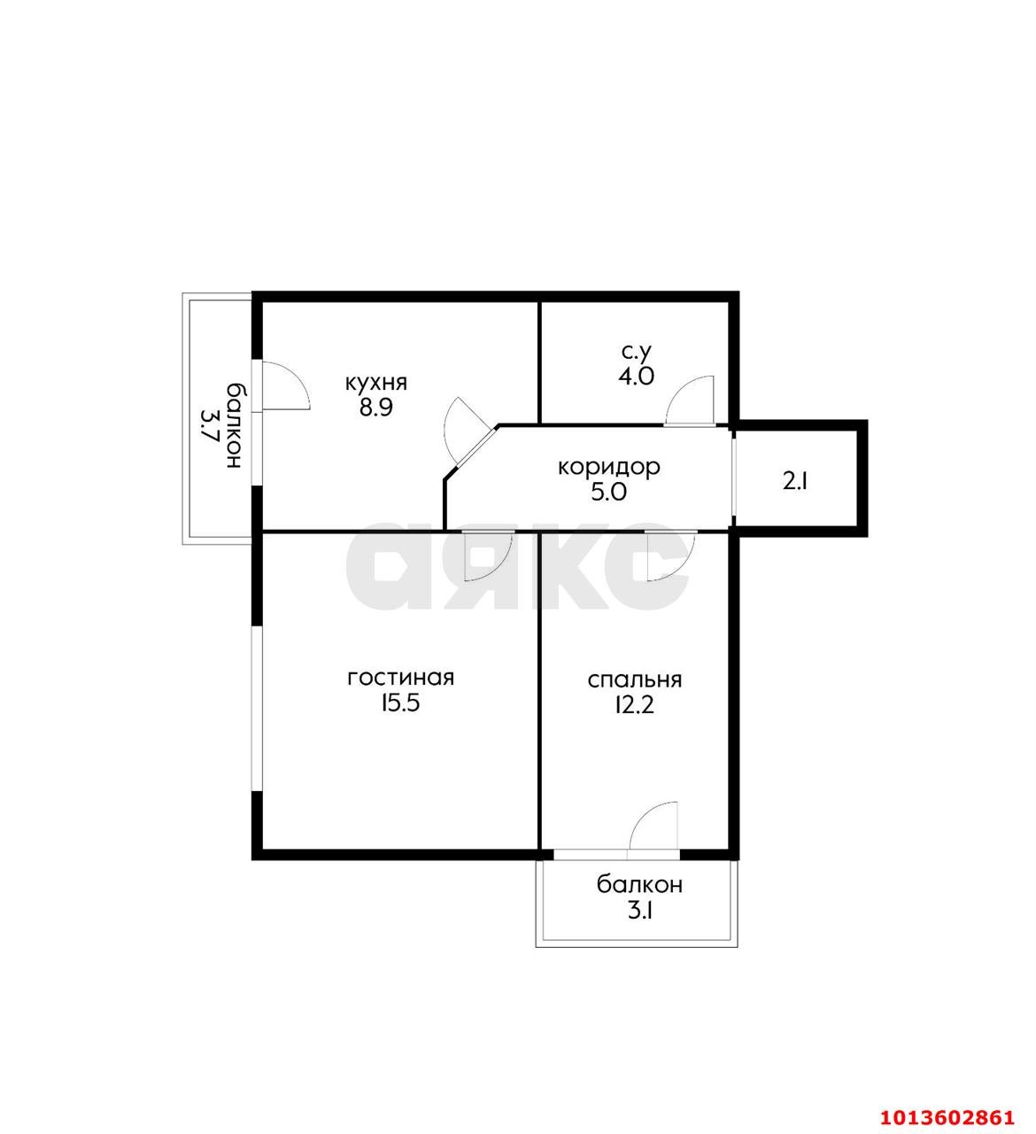 Фото №5: 2-комнатная квартира 47 м² - Краснодар, Музыкальный, ул. имени С.С. Прокофьева, 7
