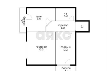 Фото №5: 2-комнатная квартира 47 м² - Краснодар, мкр. Музыкальный, ул. имени С.С. Прокофьева, 7