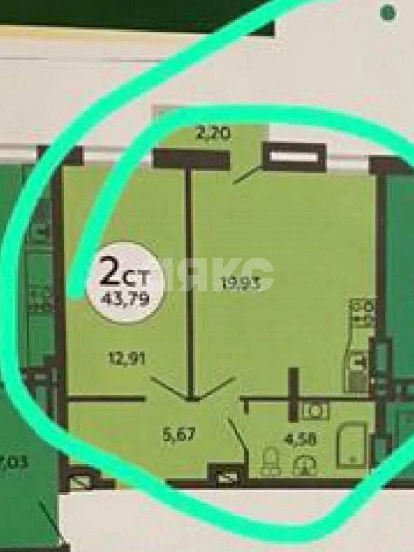 Фото №9: 1-комнатная квартира 45 м² - Ростов-на-Дону, Новое Поселение, ул. Таврическая, 4