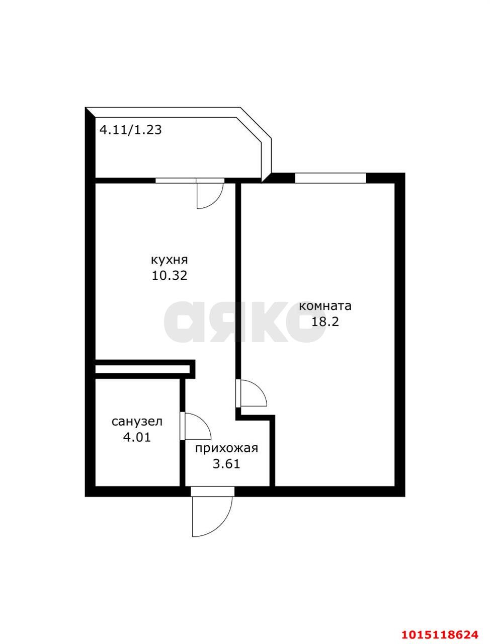 Фото №11: 1-комнатная квартира 40 м² - Краснодар, жилой комплекс Квартал № 6, ул. Генерал-лейтенанта Александра Сапрунова, 15