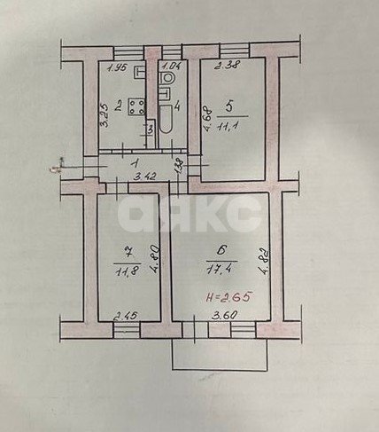 Фото №24: 3-комнатная квартира 56 м² - Волгоград, Ангарский, ул. Семигорская, 13