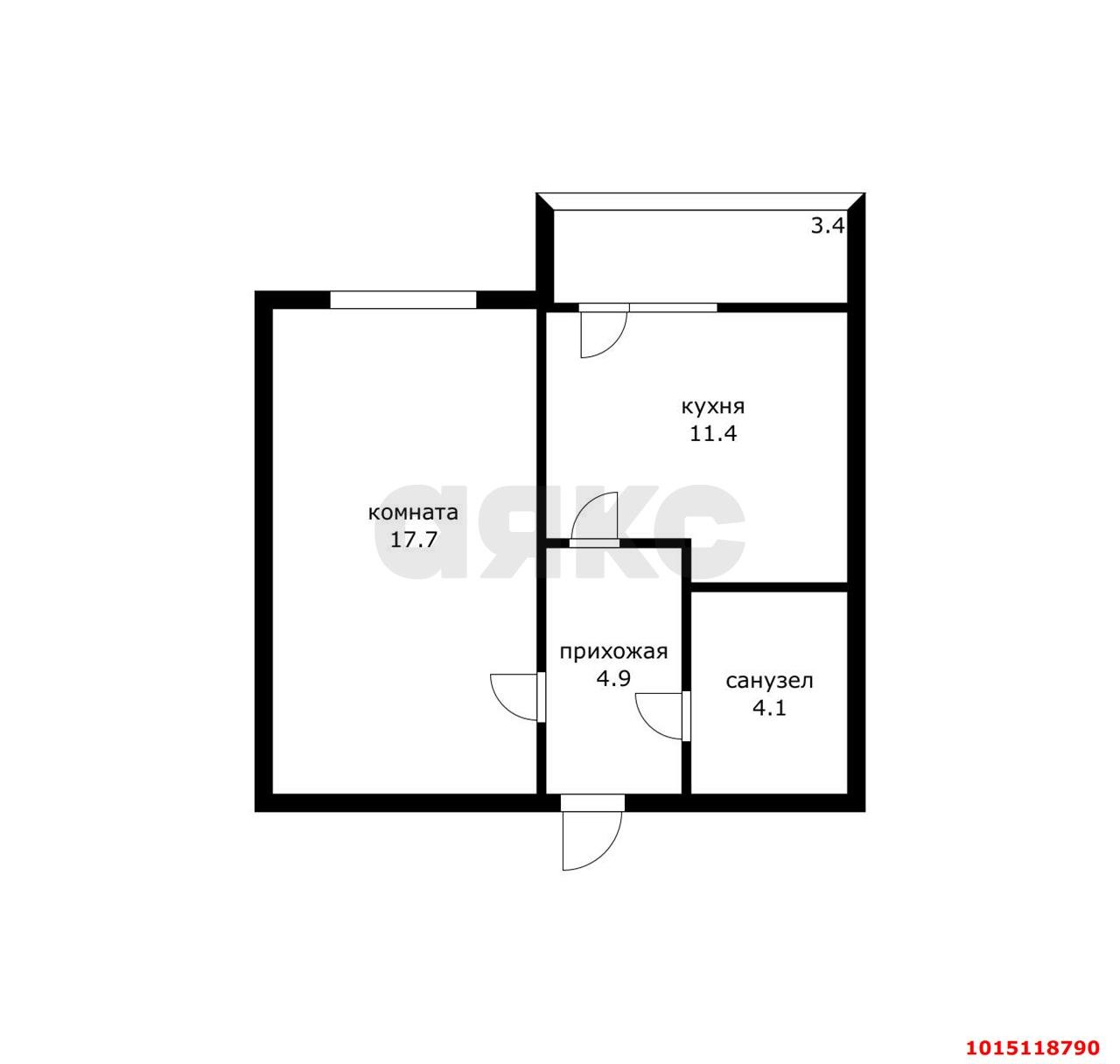 Фото №8: 1-комнатная квартира 41 м² - Тлюстенхабль, ул. Кубанская, 18/1