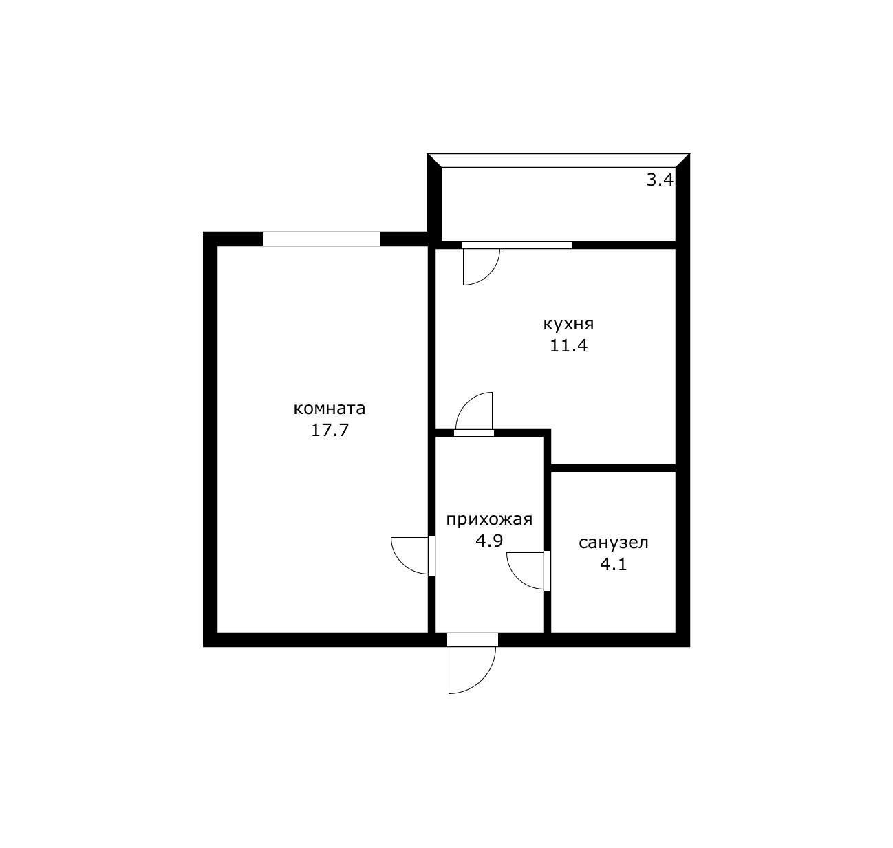 Фото №8: 1-комнатная квартира 41 м² - Тлюстенхабль, ул. Кубанская, 18/1