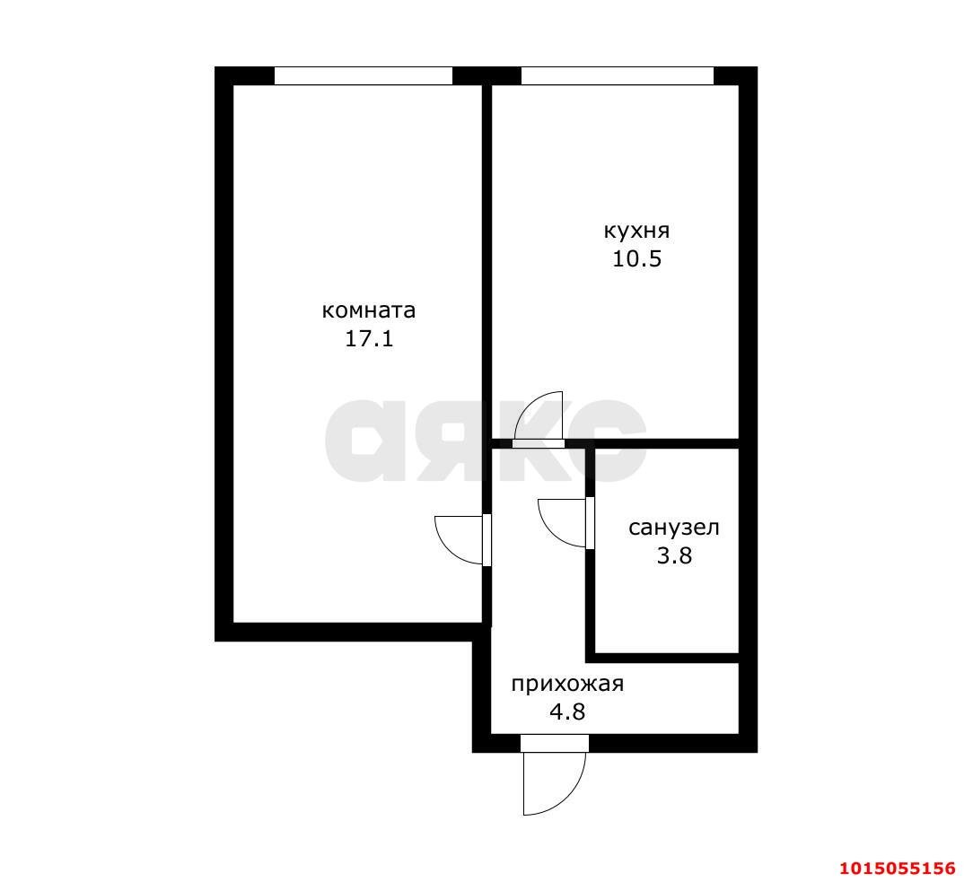 Фото №9: 1-комнатная квартира 36 м² - Краснодар, Краевая Клиническая Больница, ул. 1 Мая, 298