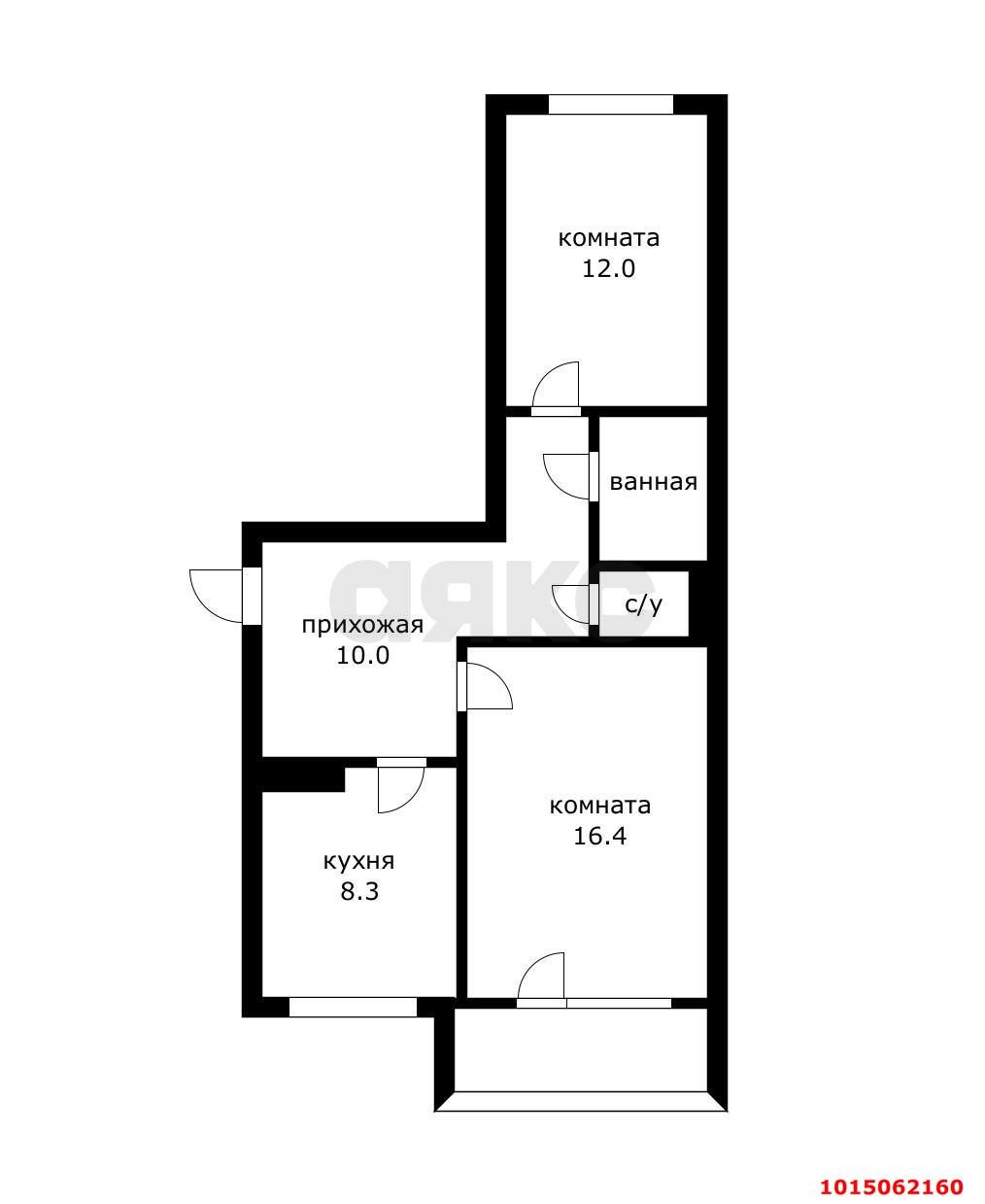 Фото №11: 2-комнатная квартира 51 м² - Российский, Прикубанский внутригородской округ, ул. Тепличная