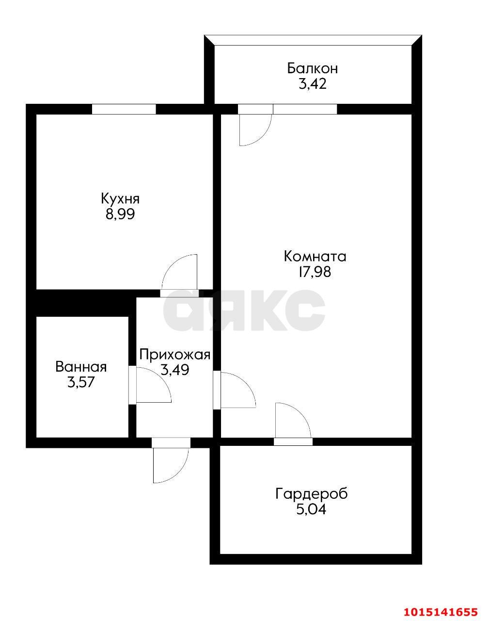 Фото №18: 1-комнатная квартира 42 м² - Краснодар, Славянский, ул. Заполярная, 35к5