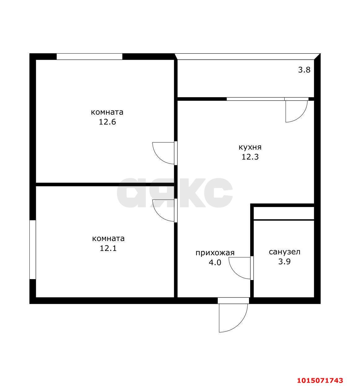 Фото №11: 2-комнатная квартира 49 м² - Краснодар, жилой комплекс Самолёт, ул. Западный Обход, 39/2