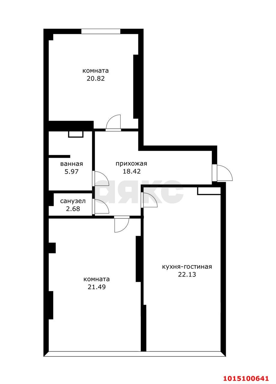 Фото №7: 3-комнатная квартира 96 м² - Краснодар, Фестивальный, ул. Гагарина, 232