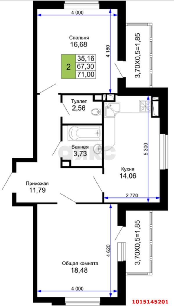 Фото №20: 2-комнатная квартира 73 м² - Краснодар, ЖК Лучший, ул. Ростовское шоссе, 30/7