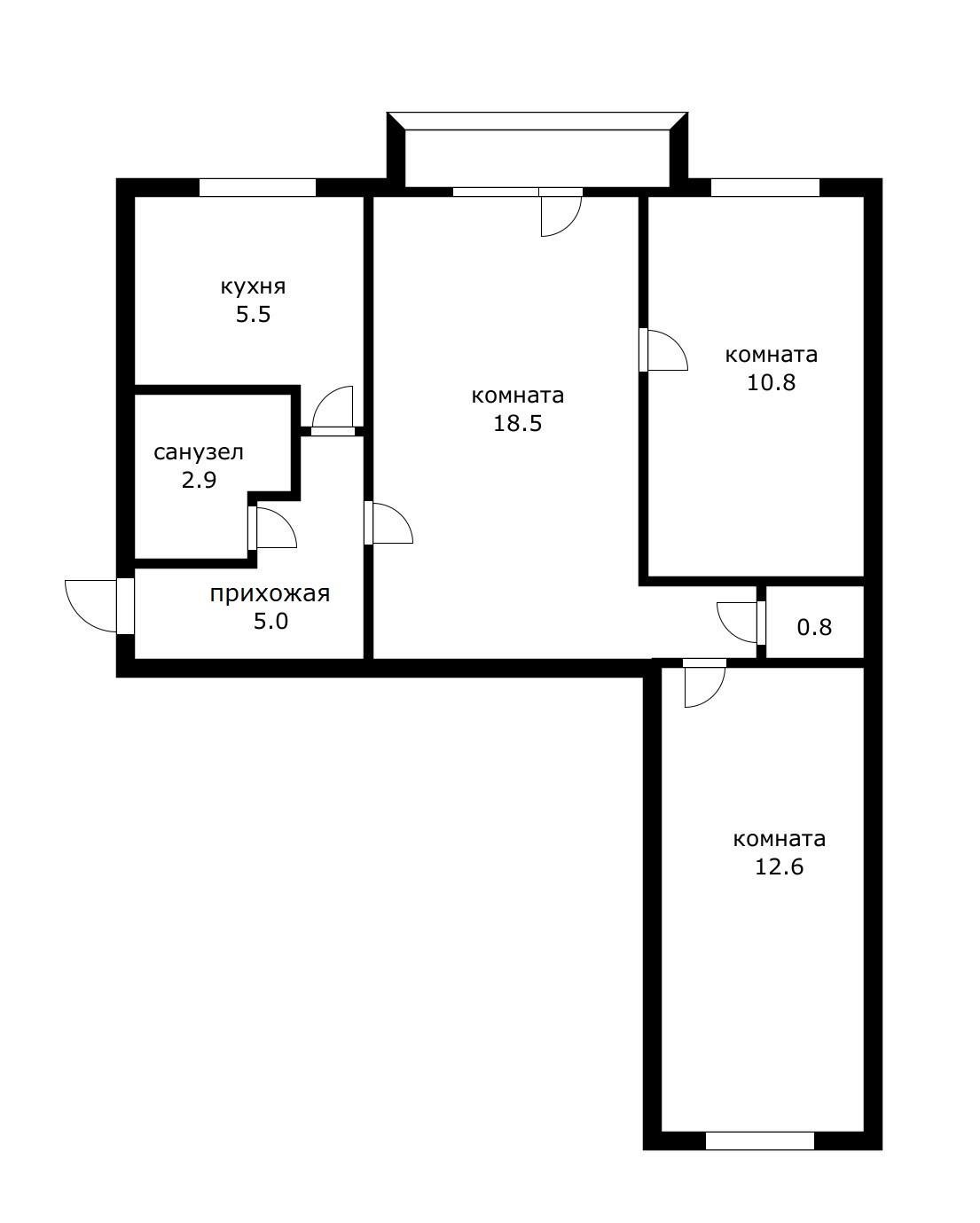 Фото №13: 3-комнатная квартира 55 м² - Краснодар, Черёмушки, Карасунский внутригородской округ, мкр. Центральный внутригородской округ, ул. 2-я Пятилетка, 11