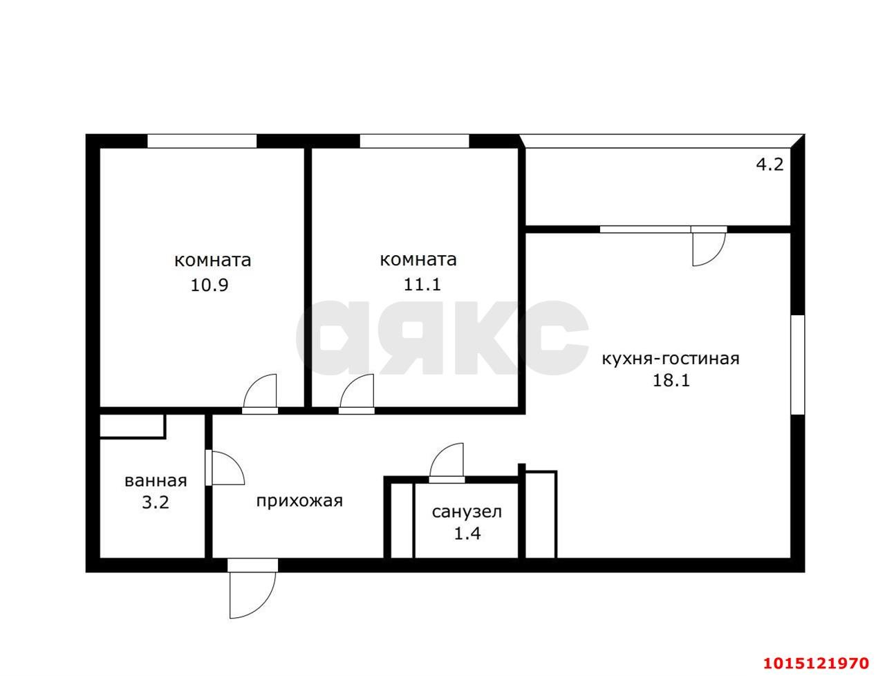 Фото №11: 2-комнатная квартира 52 м² - Краснодар, жилой комплекс Ракурс, ул. имени Героя Ростовского, 8