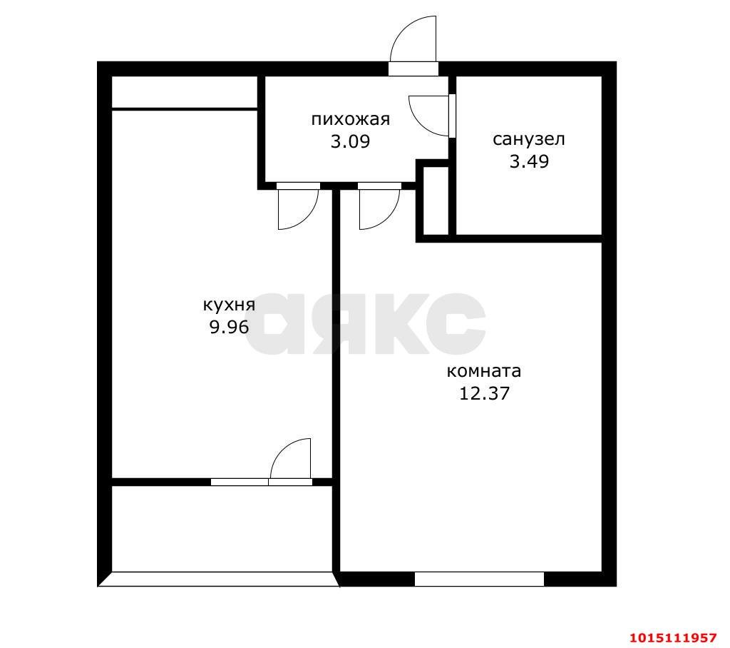 Фото №7: 1-комнатная квартира 29 м² - Краснодар, жилой комплекс Фонтаны, ул. Воронежская, 47/14