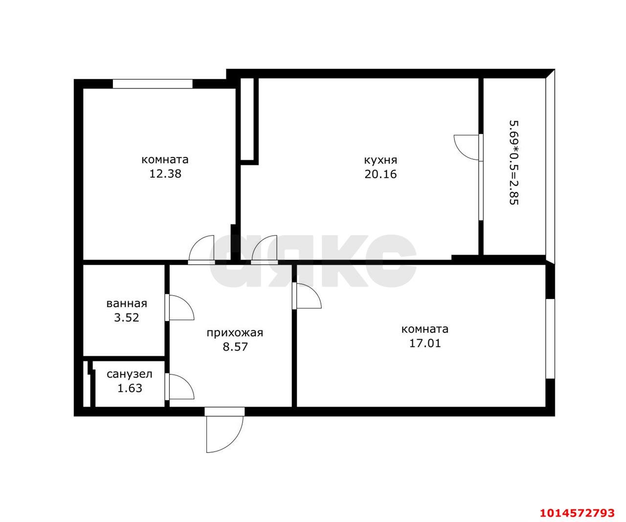 Фото №2: 2-комнатная квартира 63 м² - Краснодар, Достояние, ул. Конгрессная, 33к1