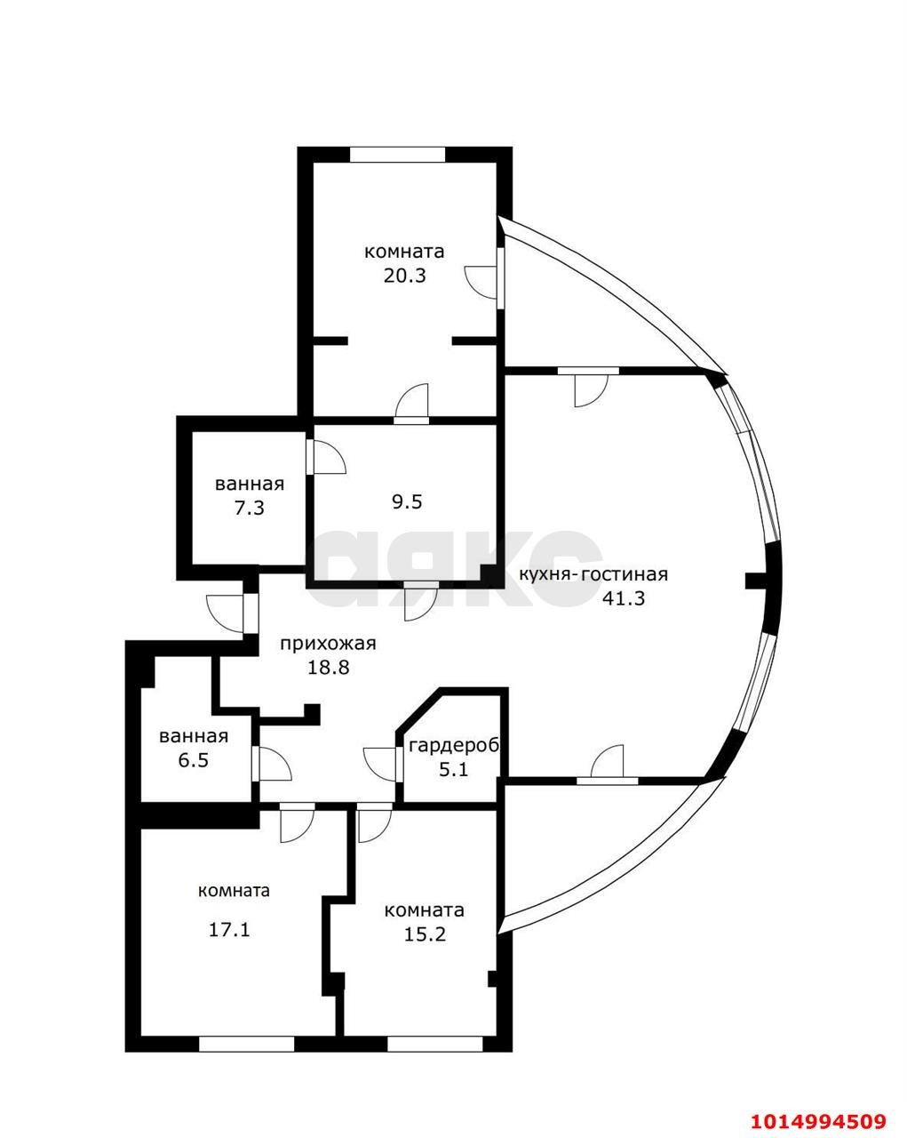 Фото №30: 3-комнатная квартира 150 м² - Краснодар, Кожзавод, ЖК Европейский, мкр. Западный внутригородской округ, ул. Кожевенная, 24