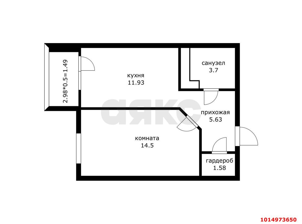 Фото №10: 1-комнатная квартира 40 м² - Краснодар, Молодёжный, ул. Дубравная, 1