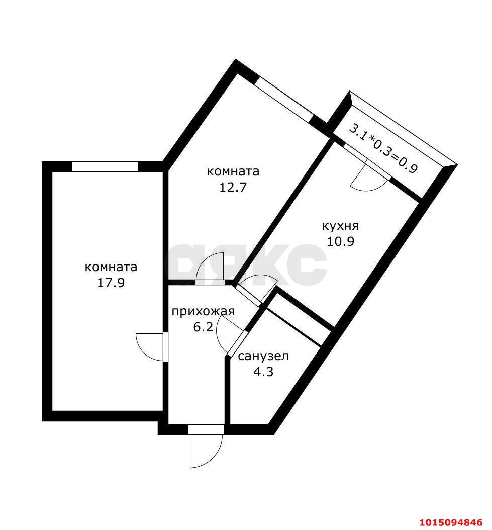 Фото №8: 2-комнатная квартира 55 м² - Краснодар, жилой комплекс Свобода, ул. Домбайская, 55