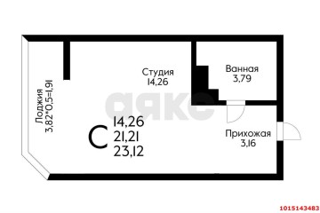 Фото №5: Студия 21 м² - Краснодар, мкр. жилой комплекс Ural, ул. Уральская, 87/7