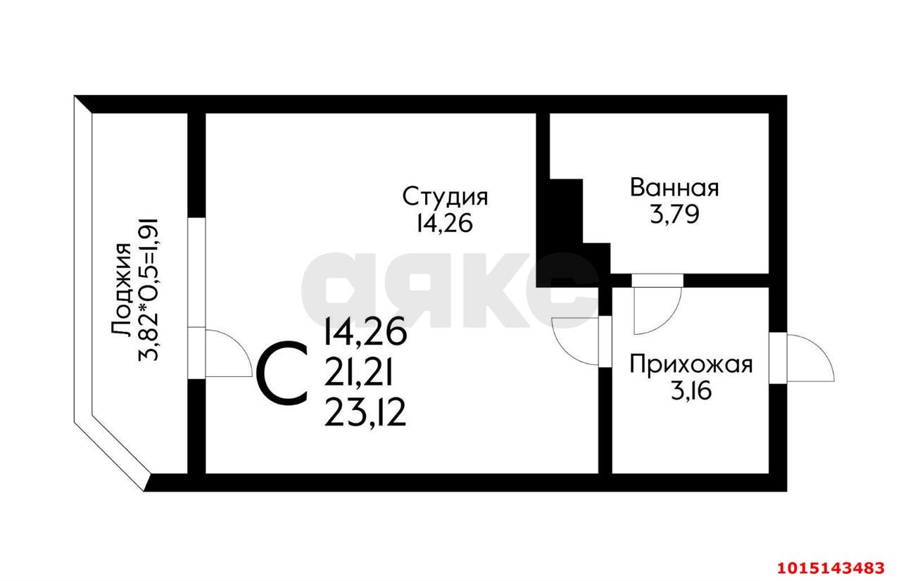 Фото №6: Студия 21 м² - Краснодар, ЖК Урал, ул. Уральская, 87/7