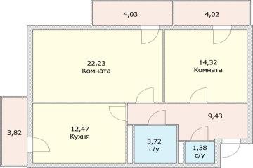 Фото №5: 2-комнатная квартира 74 м² - Краснодар, мкр. Гидростроителей, ул. имени Валерия Гассия, 2