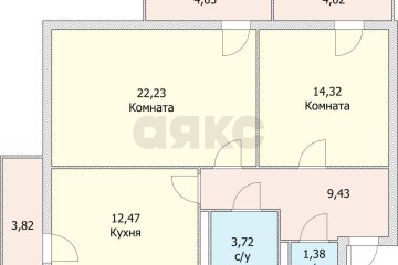 Фото №5: 2-комнатная квартира 74 м² - Краснодар, мкр. жилой комплекс Авиатор, ул. имени Валерия Гассия, 2