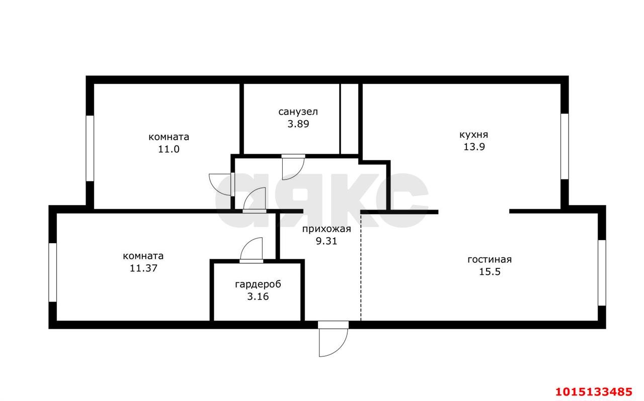 Фото №9: 3-комнатная квартира 70 м² - Новая Адыгея, жилой комплекс Баланс, ул. Береговая, 1к8