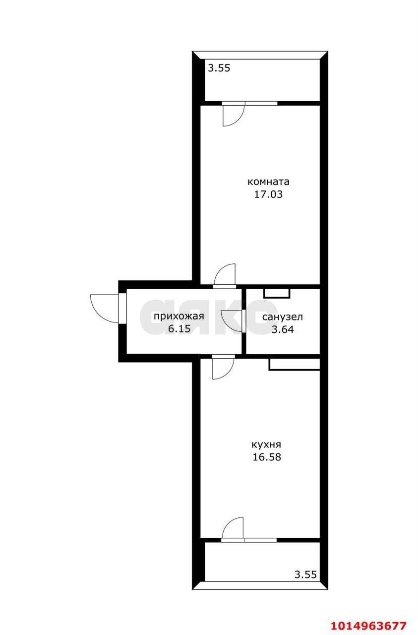 Фото №9: 1-комнатная квартира 50 м² - Краснодар, Прикубанский внутригородской округ, Восточный, мкр. жилой комплекс Квартал № 6, ул. имени Героя Советского Союза Николая Воробьёва, 15