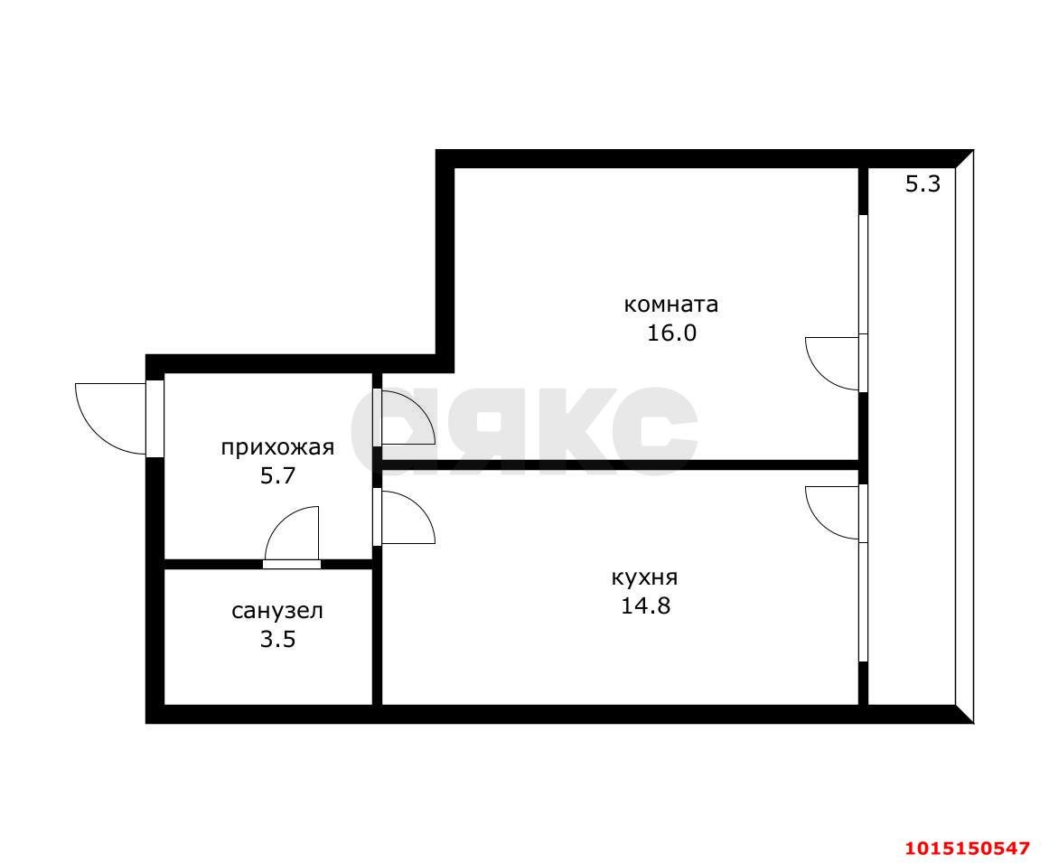 Фото №17: 1-комнатная квартира 40 м² - Краснодар, Музыкальный, ул. Агрохимическая, 82