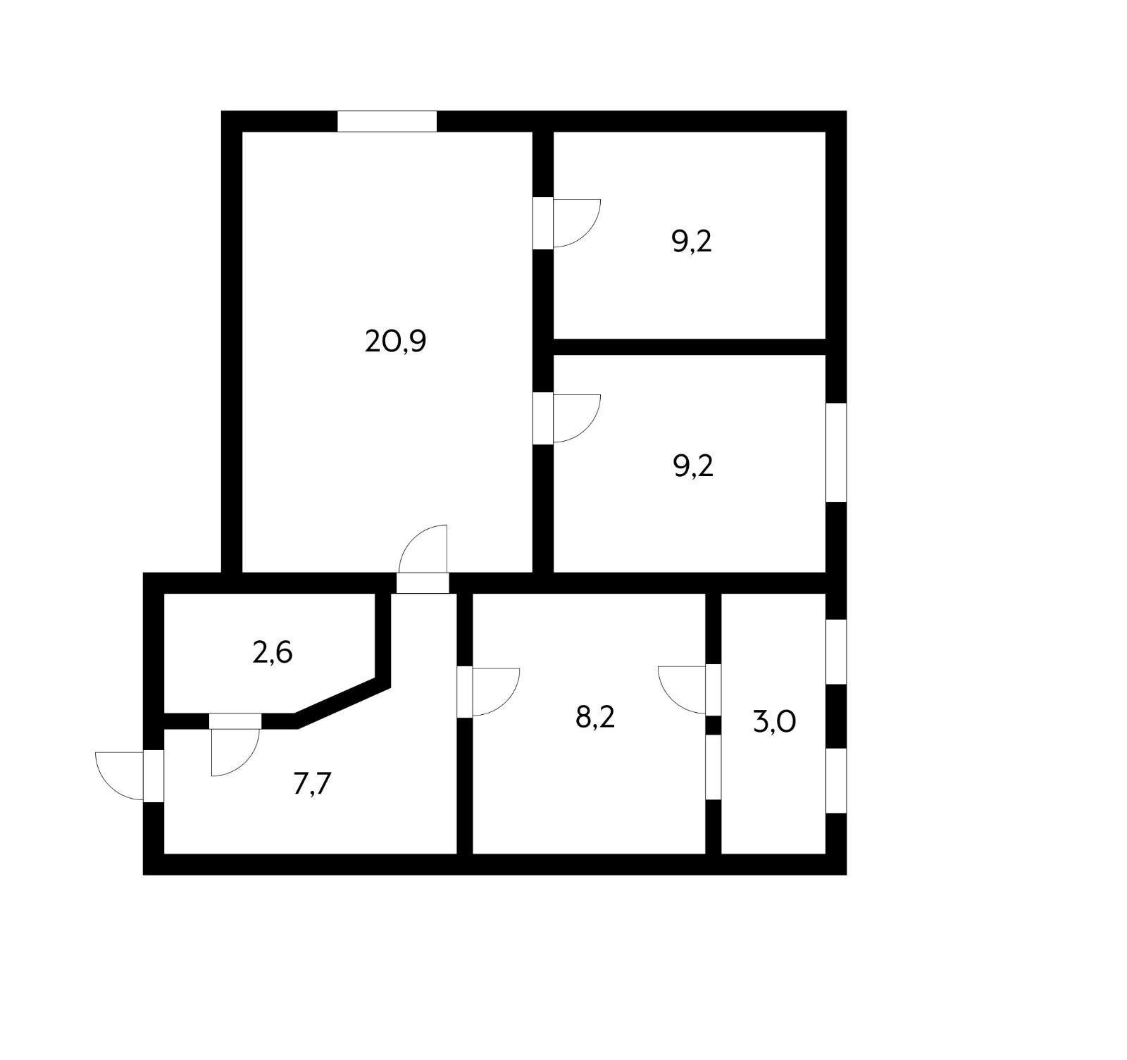 Фото №13: 3-комнатная квартира 61 м² - Тлюстенхабль, ул. Гидростроителей, 13