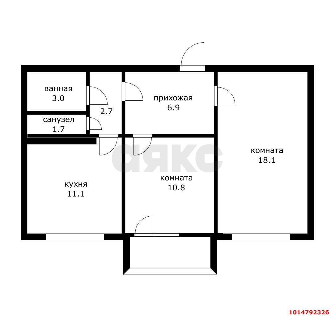Фото №11: 2-комнатная квартира 60 м² - Краснодар, Завод Измерительных Приборов, ул. Зиповская, 48