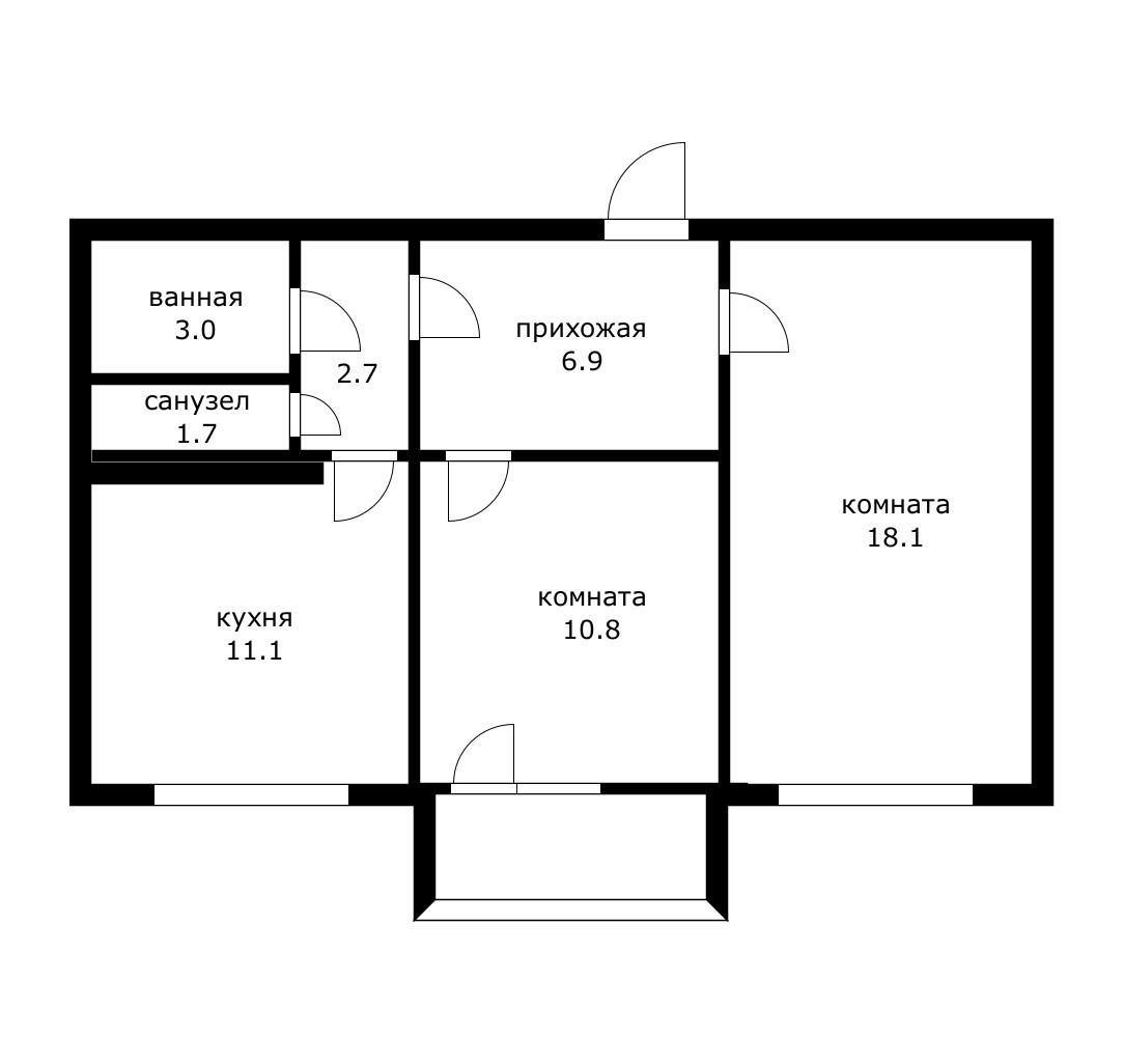 Фото №11: 2-комнатная квартира 60 м² - Краснодар, жилой комплекс Кубанский, Прикубанский внутригородской округ, мкр. Завод Измерительных Приборов, ул. Зиповская, 48