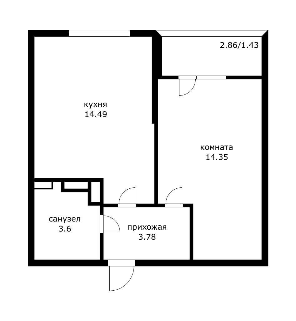 Фото №7: 1-комнатная квартира 39 м² - Краснодар, Карасунский внутригородской округ, мкр. ЖК Смородина, ул. имени Владимира Жириновского, 1к8