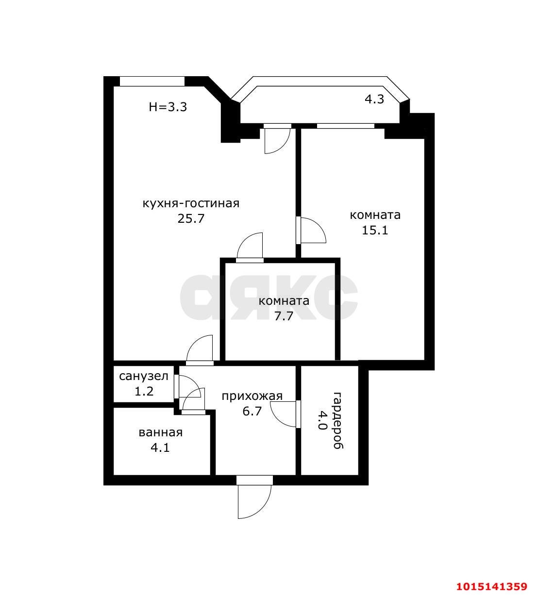 Фото №18: 2-комнатная квартира 68 м² - Краснодар, Центральный, ул. Комсомольская, 8