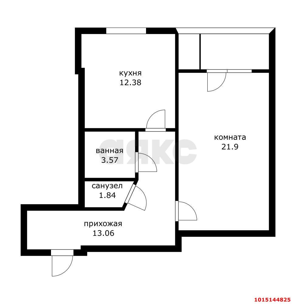 Фото №12: 1-комнатная квартира 56 м² - Краснодар, Восточно-Кругликовский, ул. Черкасская, 67