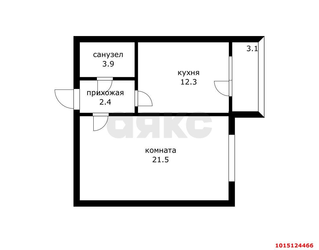 Фото №20: 1-комнатная квартира 40 м² - Российский, Прикубанский внутригородской округ, пр-д Тверской, 4